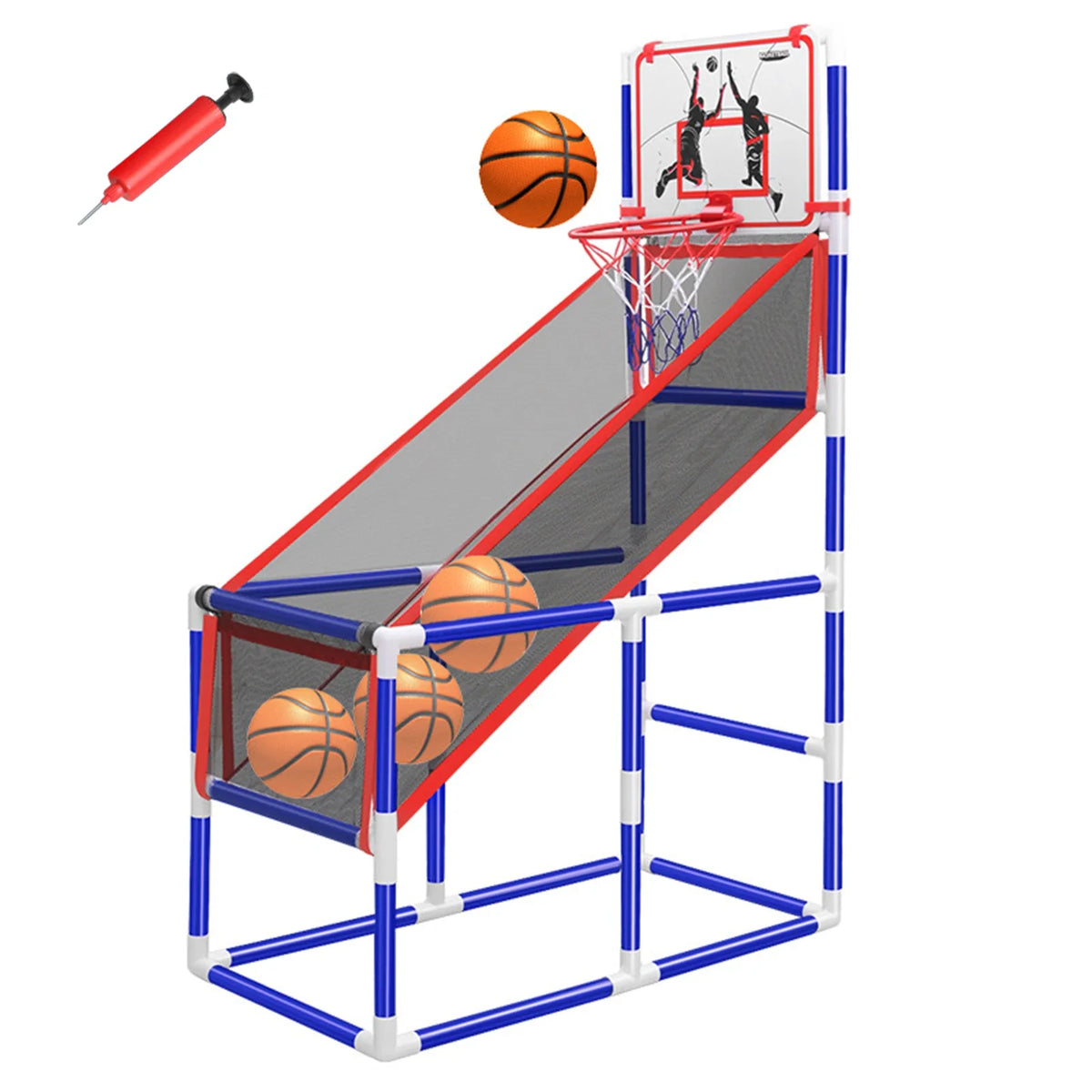 Basketball Game Set FLIPSTYLEZLLC blue frame includes 4 balls on Tampa Home & Garden Store