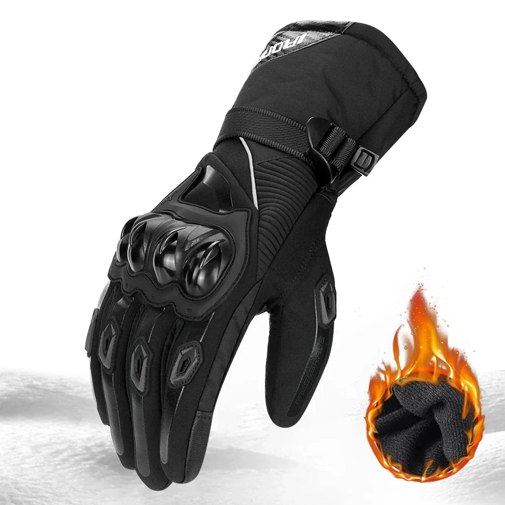 Warm Winter Waterproof Anti-slip Motorcycle Gloves by BikerZoneZ with knuckle armor on Tampa Home & Garden Store