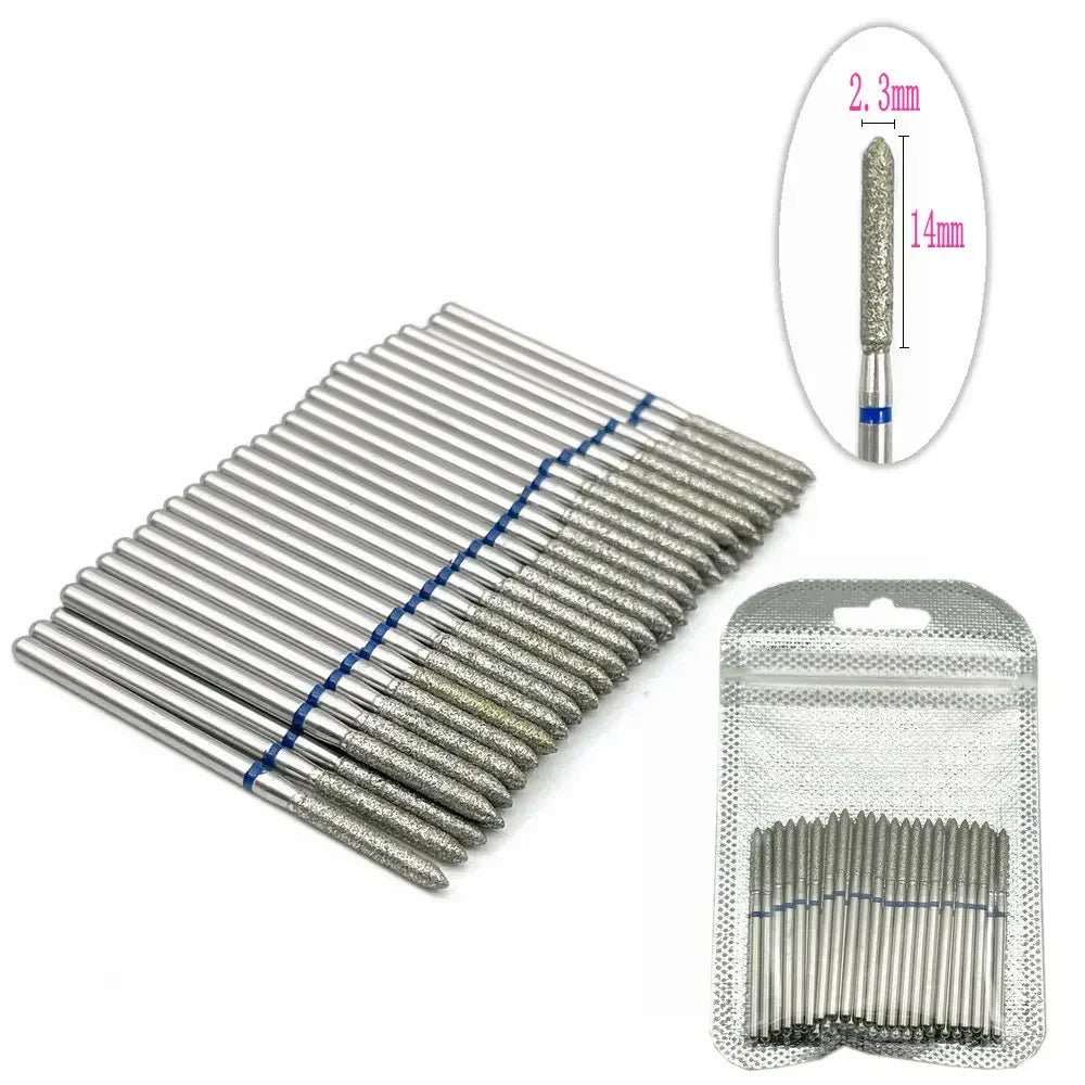 50pc diamond nail drill bit set for manicure with silver cuticle bits by Silcy Skin on Tampa Home & Garden Store