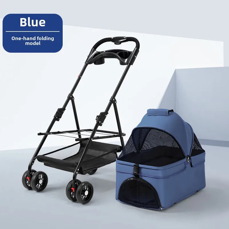 Blue Pet Zen 3 in 1 folding stroller with detachable carrier on Tampa Home & Garden Store