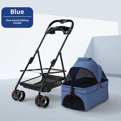 Blue Pet Zen 3 in 1 folding stroller with detachable carrier on Tampa Home & Garden Store