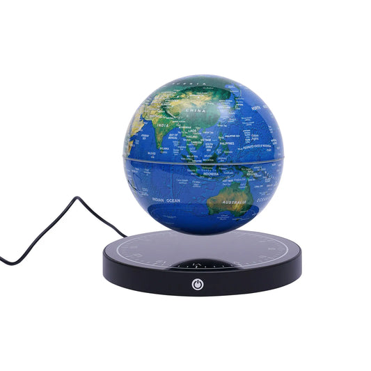 6 Inch Floating Levitating Globe RGB Light Magnetic World Map Desk Decor Gift - Tampa Home & Garden Store