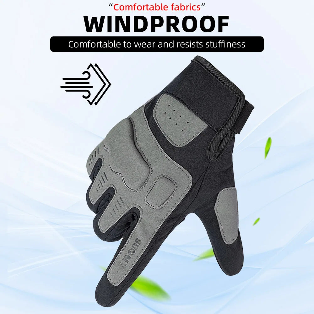 Three-color windproof motorcycle gloves by BikerZoneZ with anti-collision non-slip design on Tampa Home & Garden Store