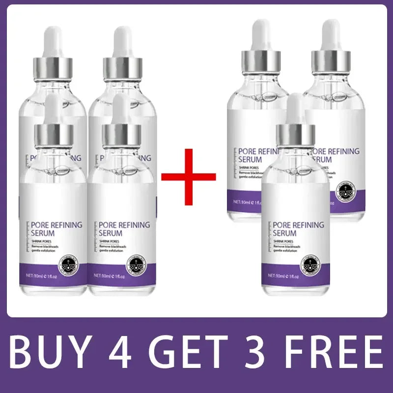 Silcy Skin Pore Refining Serum bottles set of 7, glass dropper bottles with purple labels on Tampa Home & Garden Store