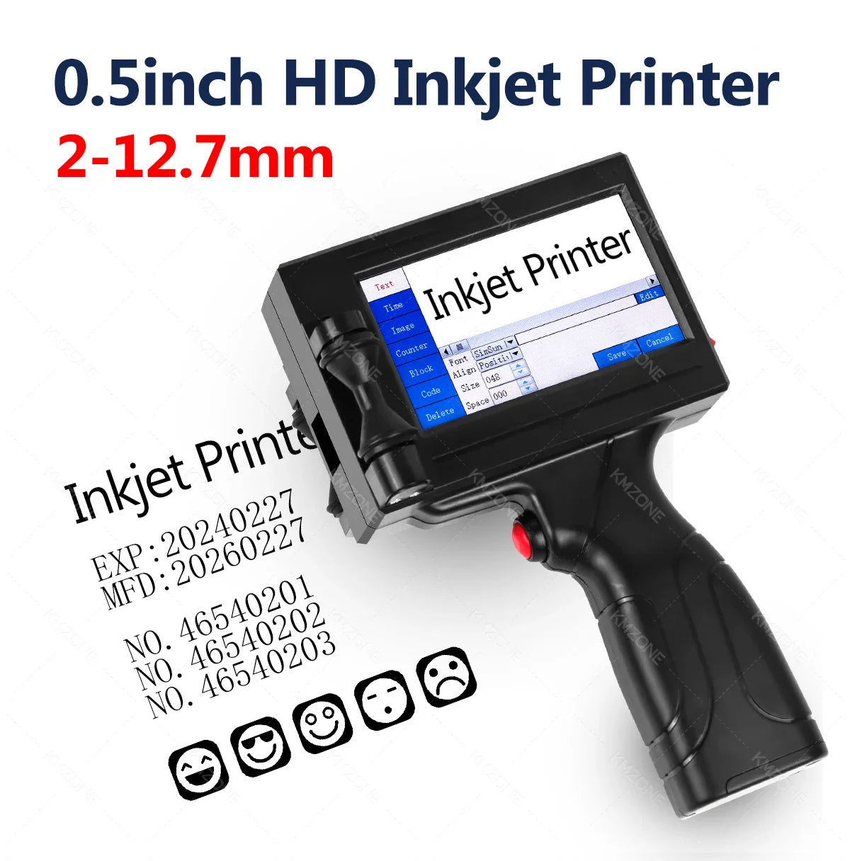 Portable Handheld Inkjet Printer with touchscreen, black TIJ coding machine by UpTrend Deals on Tampa Home & Garden Store