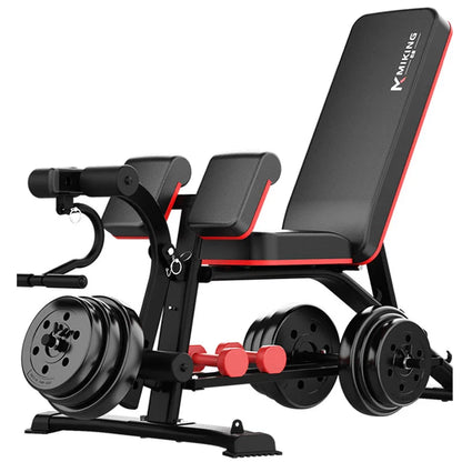 UpTrend Deals adjustable weightlifting bench with incline and leg extension, black and red trim on Tampa Home & Garden Store