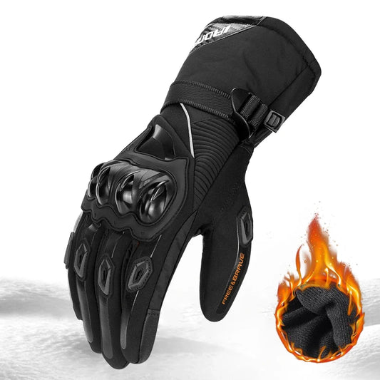 Warm Winter Waterproof Windproof Anti-slip Motorcycle Gloves by BikerZoneZ knuckle guard on Tampa Home & Garden Store