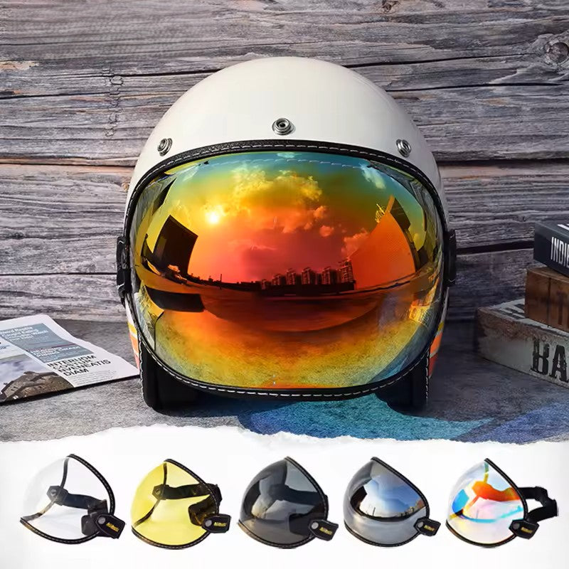 AeroShield Motorcycle Goggles by BikerZoneZ with mirrored gold lens; UV wind protection on Tampa Home & Garden Store