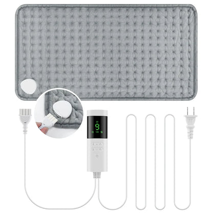Electric heating pad 30x60 cm for back neck; washable, Silcy Skin, 4 timer, 9 heat levels on Tampa Home & Garden Store