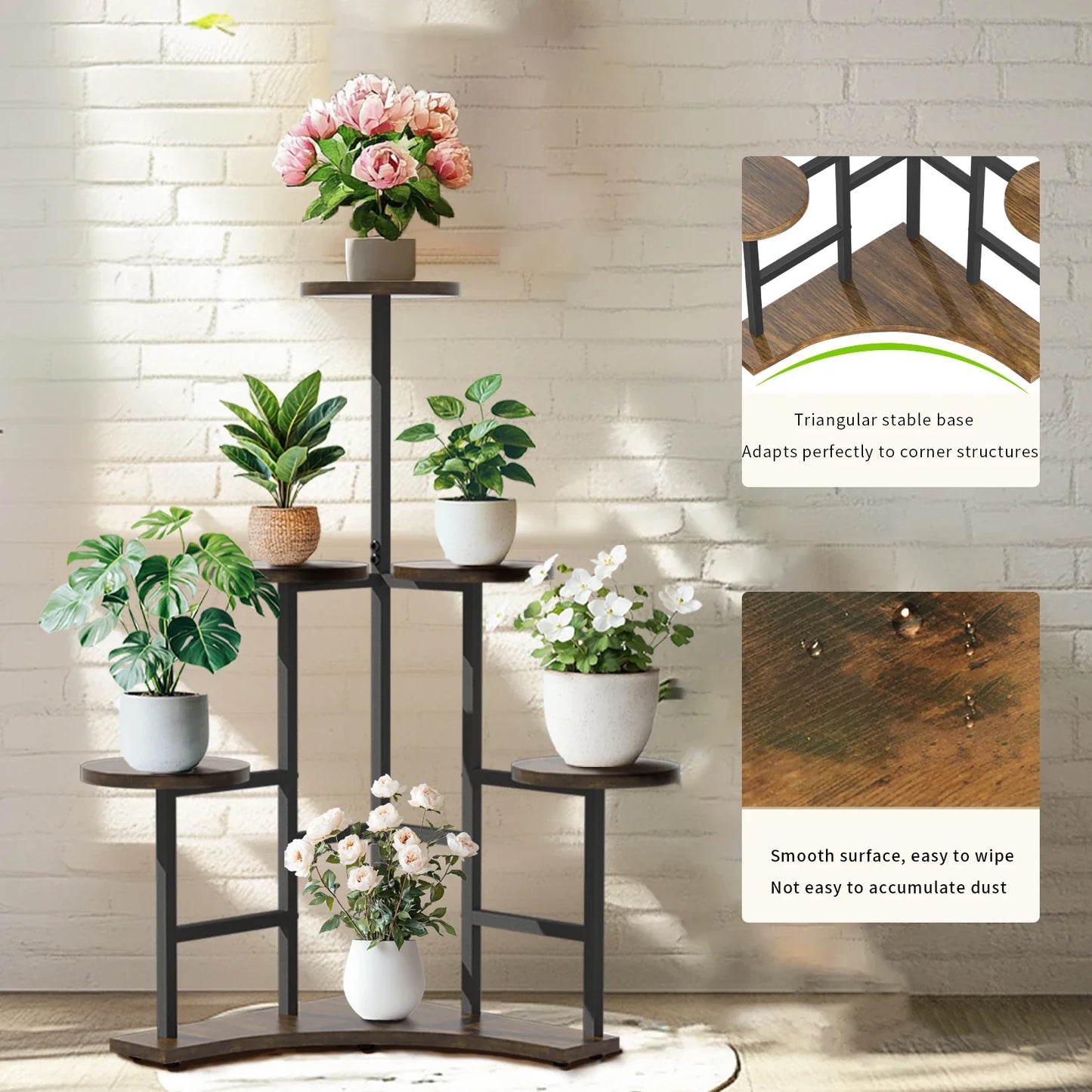 Five Tier Corner Plant Stand and Rack for Balcony