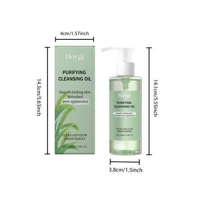 Hoygi purifying cleansing oil bottle and box, green bottle, 100ml on Tampa Home & Garden Store