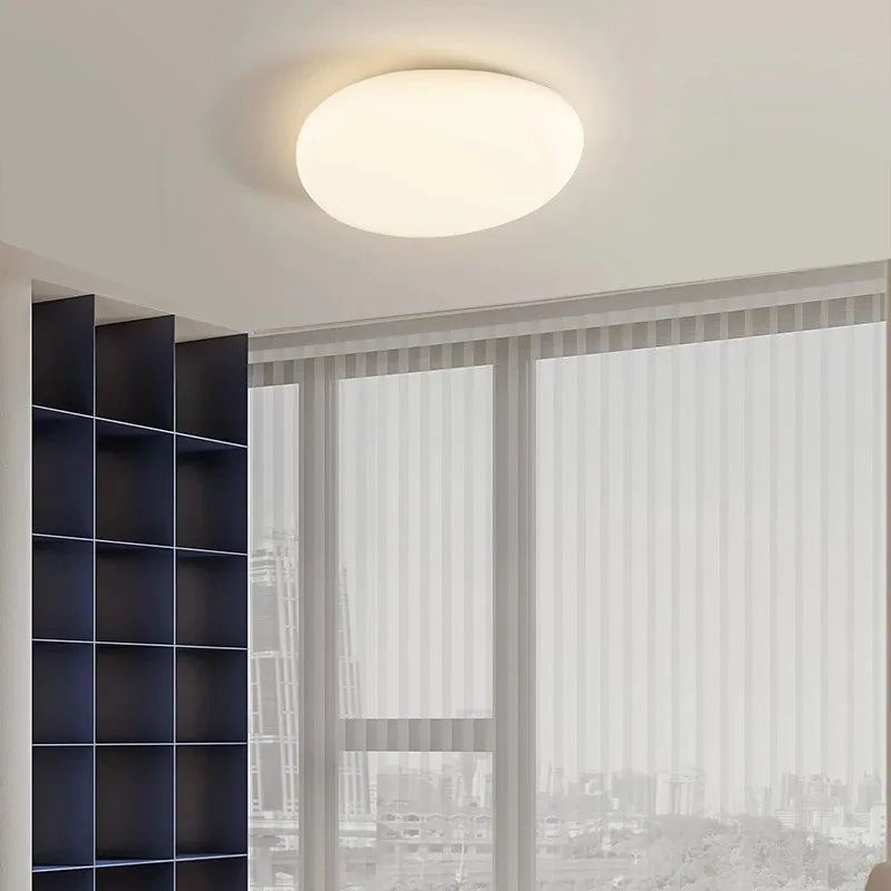 DecorBites Kids LED ceiling light, round white dimmable fixture in a modern living space on Tampa Home & Garden Store