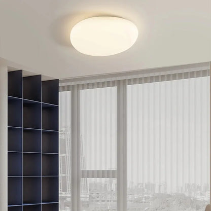 DecorBites Kids LED ceiling light, round white dimmable fixture in a modern living space on Tampa Home & Garden Store
