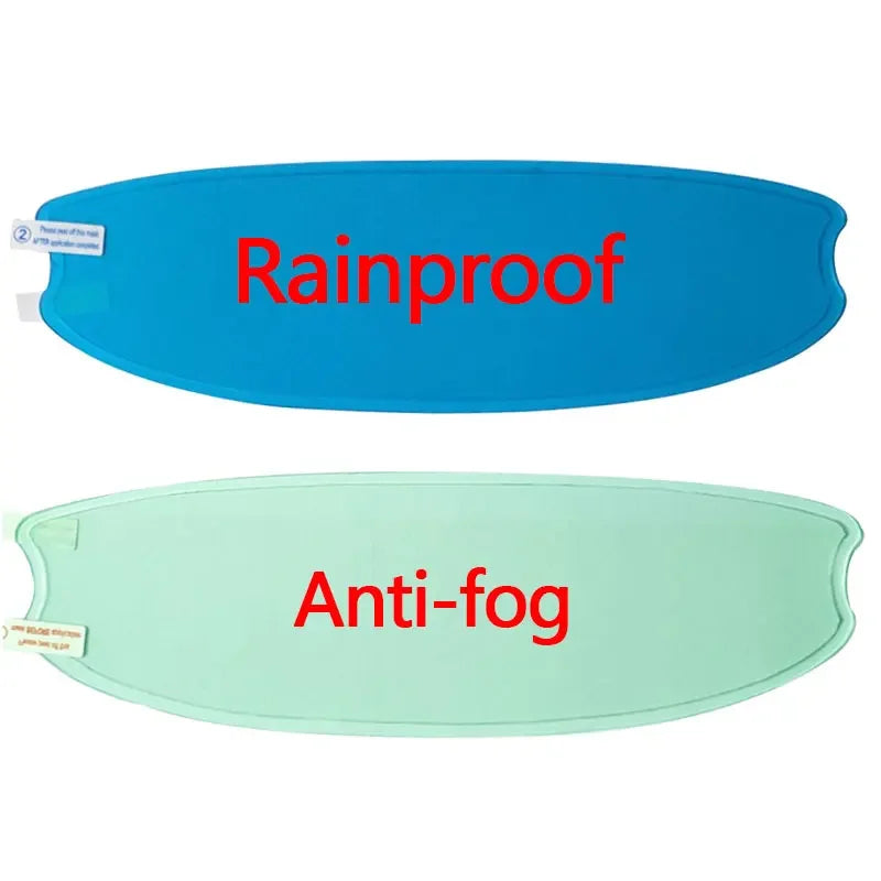 Anti-fog Patch Film Rainproof by BikerZoneZ; blue rainproof patch and mint anti-fog patch on Tampa Home & Garden Store