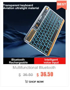 Purple wireless keyboard and mouse set with transparent frame and blue backlit keys on Tampa Home & Garden Store