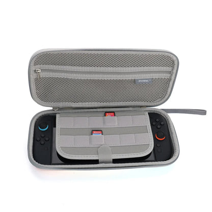 DOBE Switch 2 storage case with EVA hard shell, gray, 12 game card slots, portable travel bag on Tampa Home & Garden Store