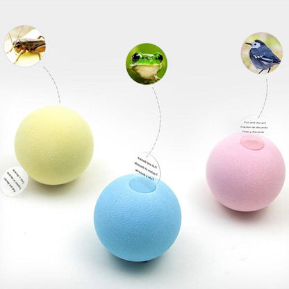 Stevvex gravity ball cat toy pastel yellow blue pink, interactive training ball (3 colors) on Tampa Home & Garden Store