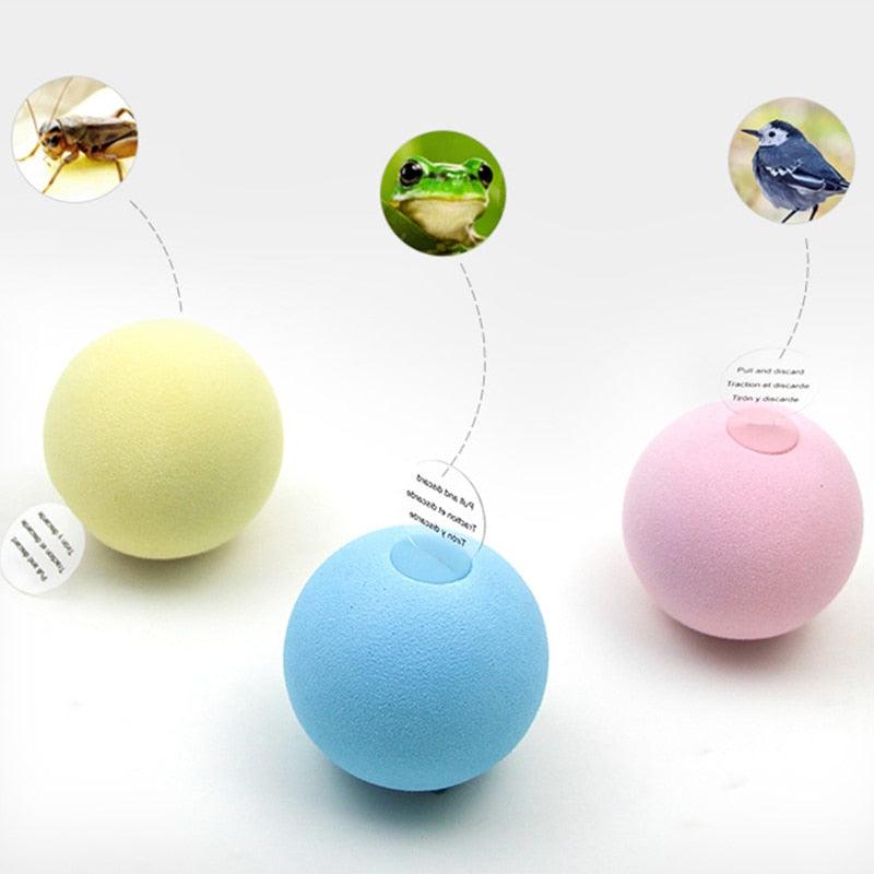 Stevvex gravity ball interactive cat toy 3 pastel blue pink yellow balls with smart touch sound on Tampa Home & Garden Store