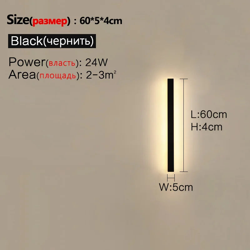 Modern Waterproof Led Wall Light For Outdoor