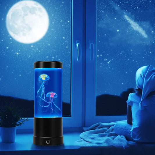 Jellyfish LED Lamp Color Changing Remote Aquarium Night Light Home Decor 8 Colors - Tampa Home & Garden Store