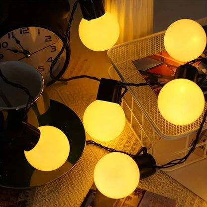 Perfecsy 10/20 LEDs solar string lights, warm yellow globe bulbs for outdoor waterproof decor on Tampa Home & Garden Store