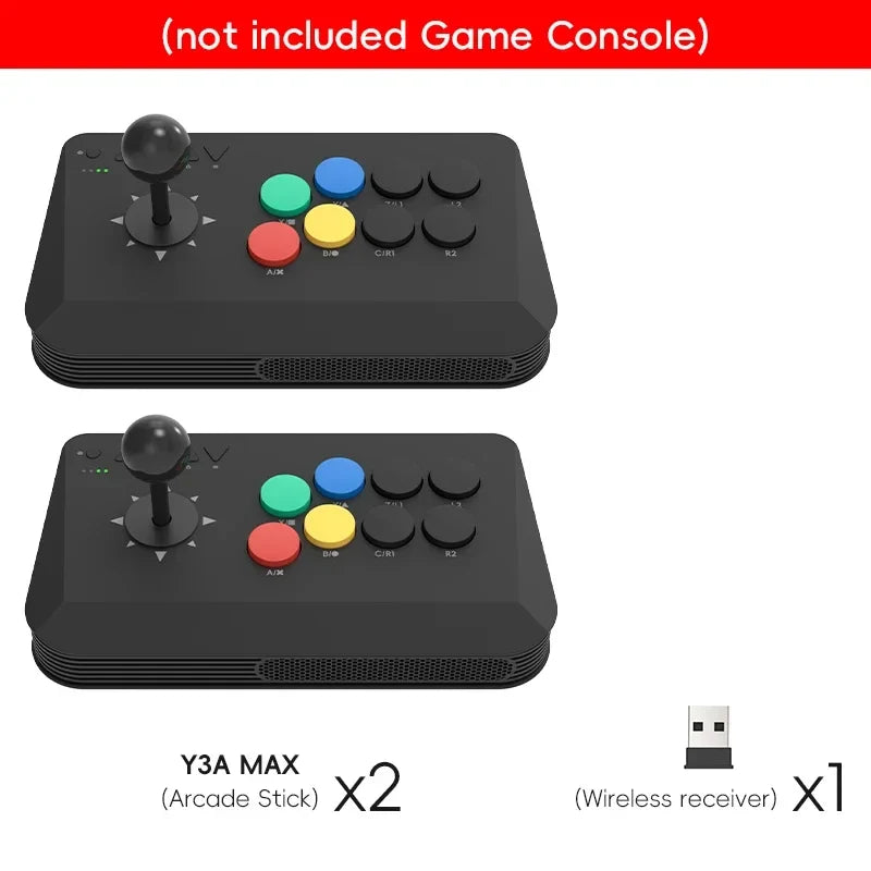 DATA FROG arcade sticks (2) with wireless USB receiver; black chassis, multicolor buttons on Tampa Home & Garden Store