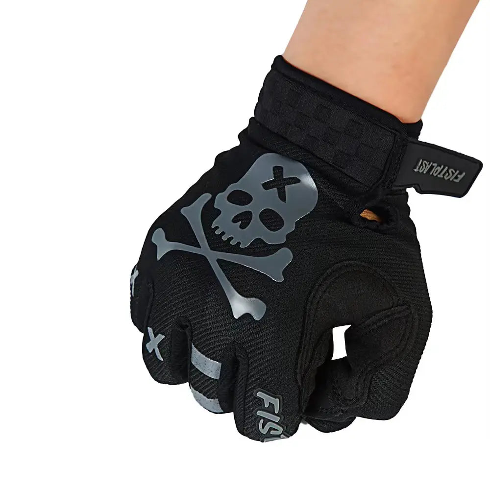 Six color windproof anti-slip touchscreen gloves black skull graphic motorcycle gloves BikerZoneZ on Tampa Home & Garden Store