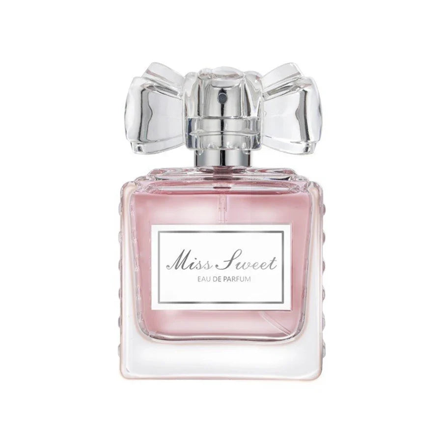 Miss Sweet perfume bottle pink glass with crystal bow cap 50ml Silcy Skin Eau de Parfum on Tampa Home & Garden Store