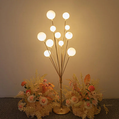 DecorBites LED Apple Tree Ball Lights with warm white globes on gold metal stems on Tampa Home & Garden Store