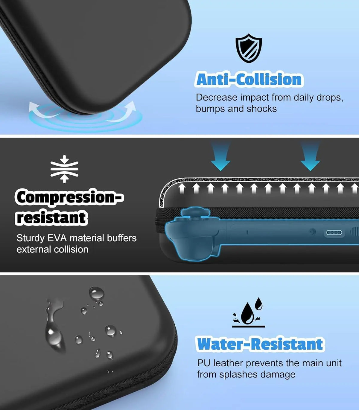 Black Switch 2 travel bag by FLIPSTYLEZLLC, large-capacity game console case with padding on Tampa Home & Garden Store
