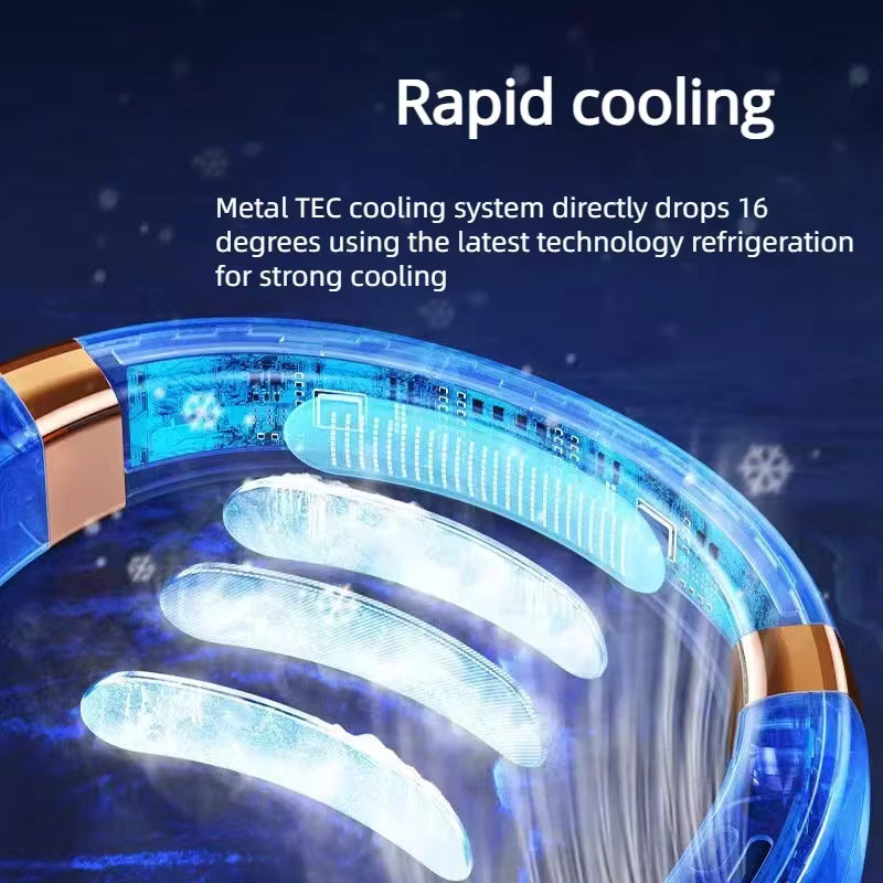 Portable Neck Fan | Bladeless Design with Rechargeable Battery | Lightweight Cooling Solution for Instant Comfort