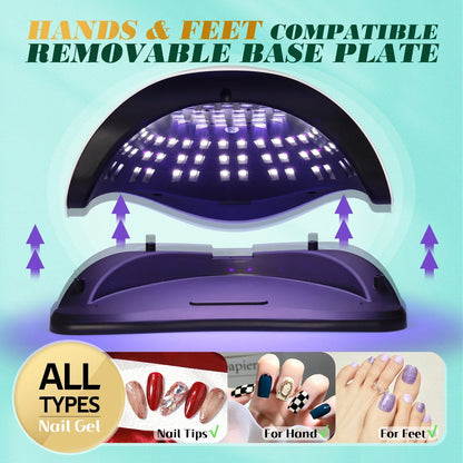 Silcy Skin UV LED nail lamp 380W, hands & feet compatible with removable base plate on Tampa Home & Garden Store