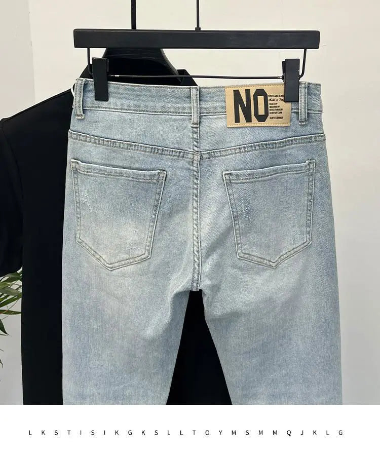 Men's light-wash skinny jeans by UpTrend Deals with back pockets in denim on Tampa Home & Garden Store