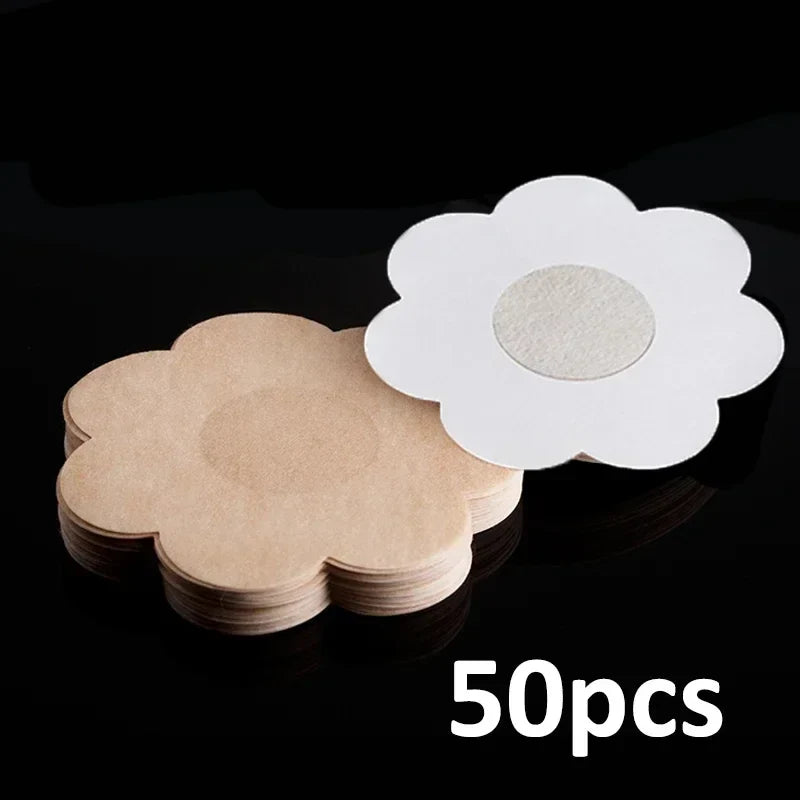 Flower-shaped nipple covers beige & white self-adhesive pasties 50 pcs Silcy Skin on Tampa Home & Garden Store