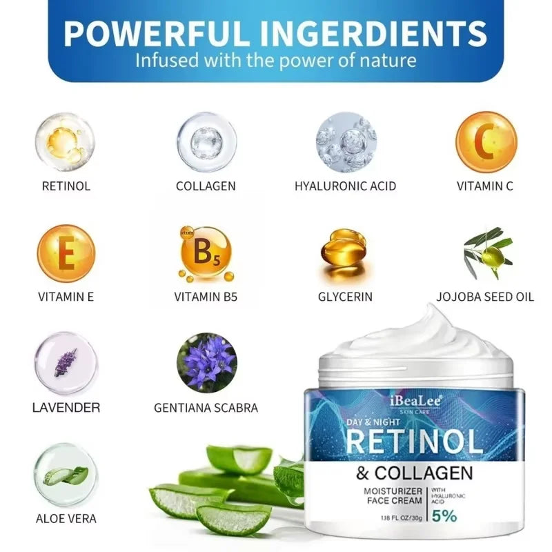 Retinol & Collagen day & night moisturizer face cream with 5% retinol Silcy Skin on Tampa Home & Garden Store