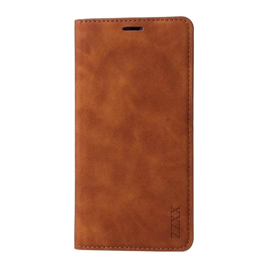 Leather Wallet Flip Case With Inbuilt Stand