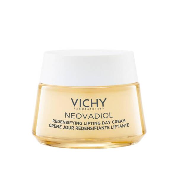 Vichy Neovadiol redensifying lifting day cream in a gold-tinted glass jar for dry skin on Tampa Home & Garden Store