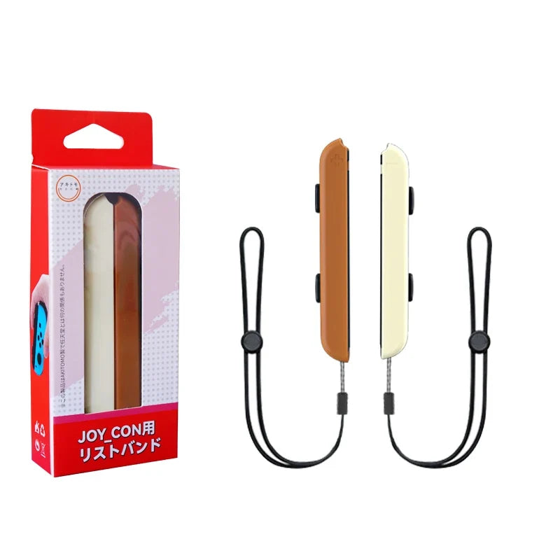 Joy-Con wrist strap pair for Switch by FLIPSTYLEZLLC with brown and cream straps and black cords on Tampa Home & Garden Store
