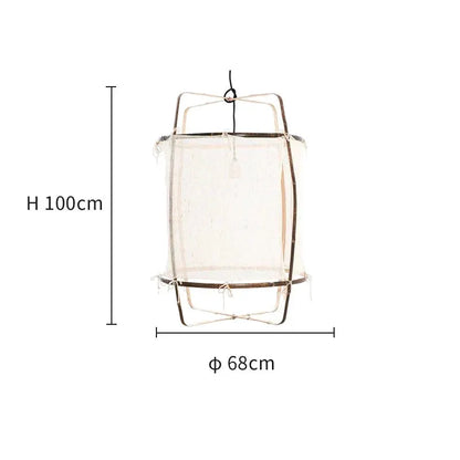 DecorBites Linen Cloth Pendant Light bohemian chandelier with linen shade 68cm dia 100cm H on Tampa Home & Garden Store