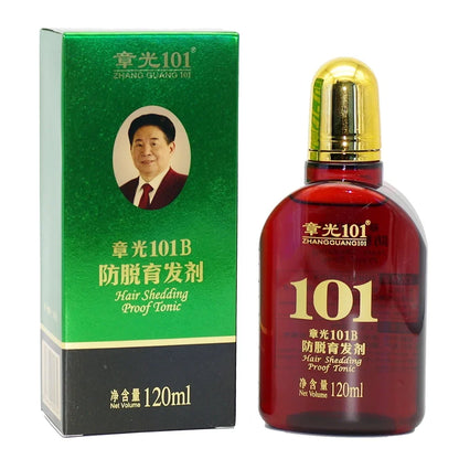 Hair tonic Zhangguang 101B bottle and green box, 120ml set with red bottle and gold cap on Tampa Home & Garden Store