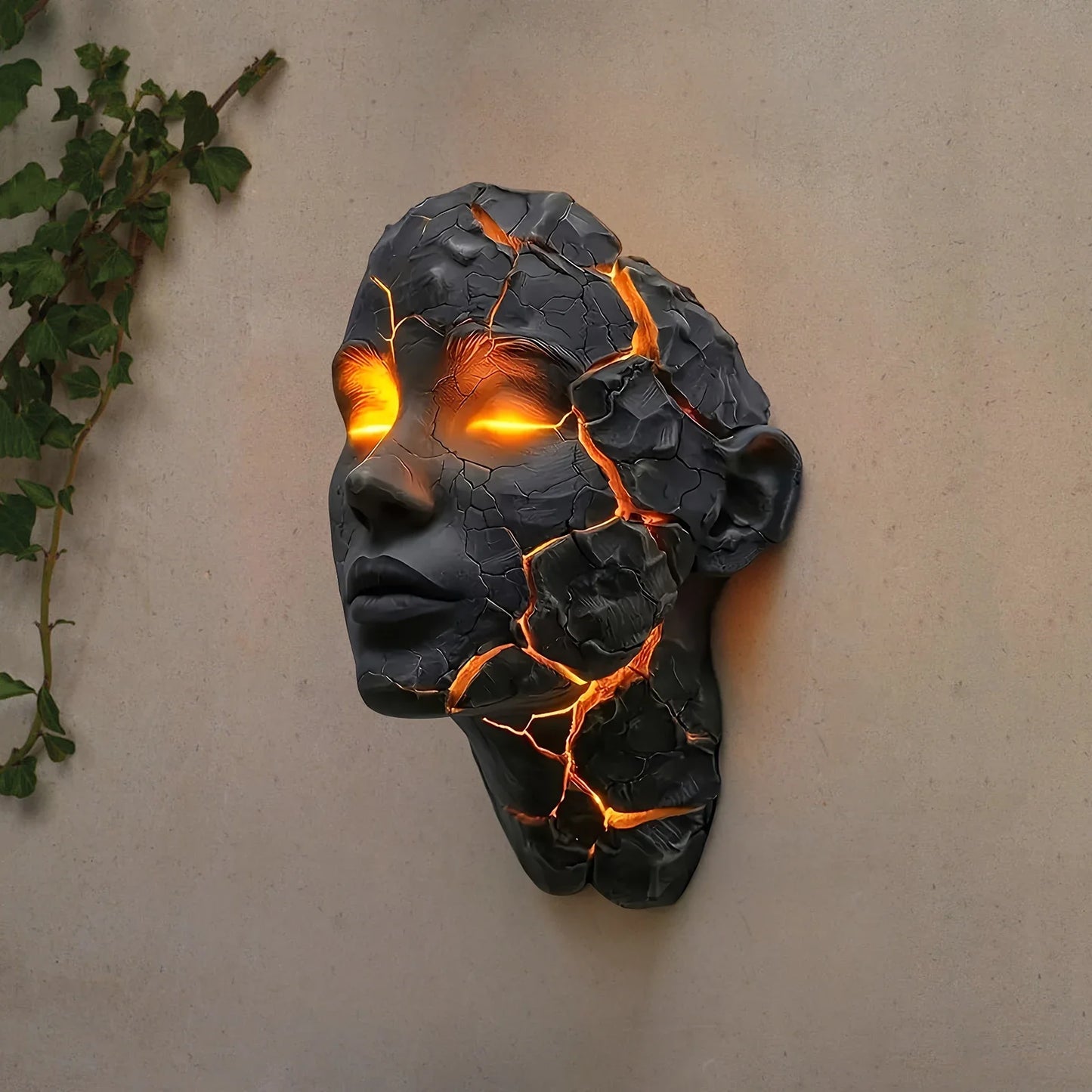 Halloween LED Broken Soul Wall Lamp Night Light Bathroom Reading Studying Hallway