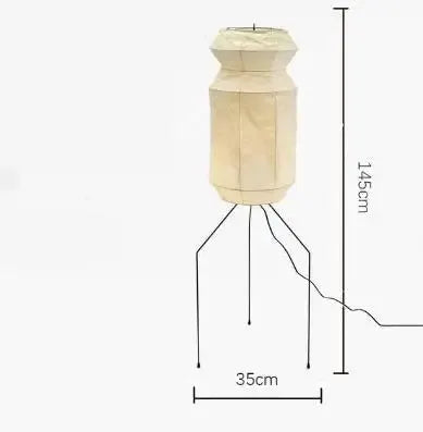 Japanese Rice Paper Floor Lamp Wabi Sabi Lantern