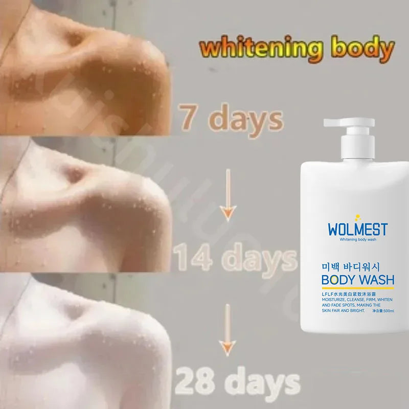 Silcy Skin whitening body wash 500ml white pump bottle, deep cleansing for even skin tone on Tampa Home & Garden Store