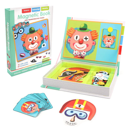 Kids Magnetic Book 3D Jigsaw Puzzle set by Perfecsy with colorful clown artwork and magnetic pieces on Tampa Home & Garden Store