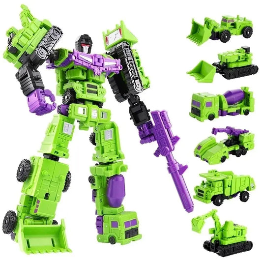 6-in-1 Transforming Robot Action Figure 22cm Convertible Toy for Kids - Tampa Home & Garden Store
