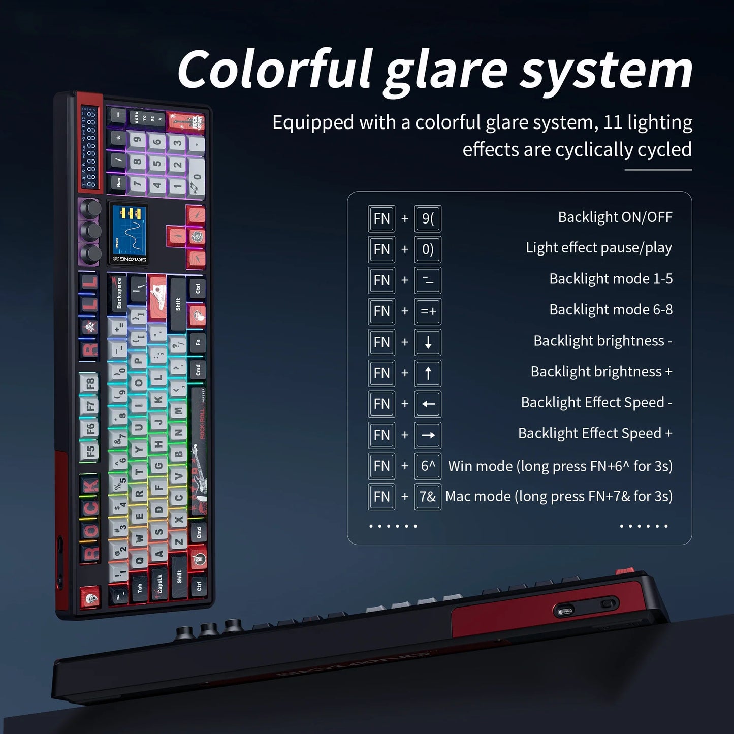FLIPSTYLEZLLC Skyloong GK104 Pro wireless mechanical keyboard, 100% custom, hot-swappable switches on Tampa Home & Garden Store