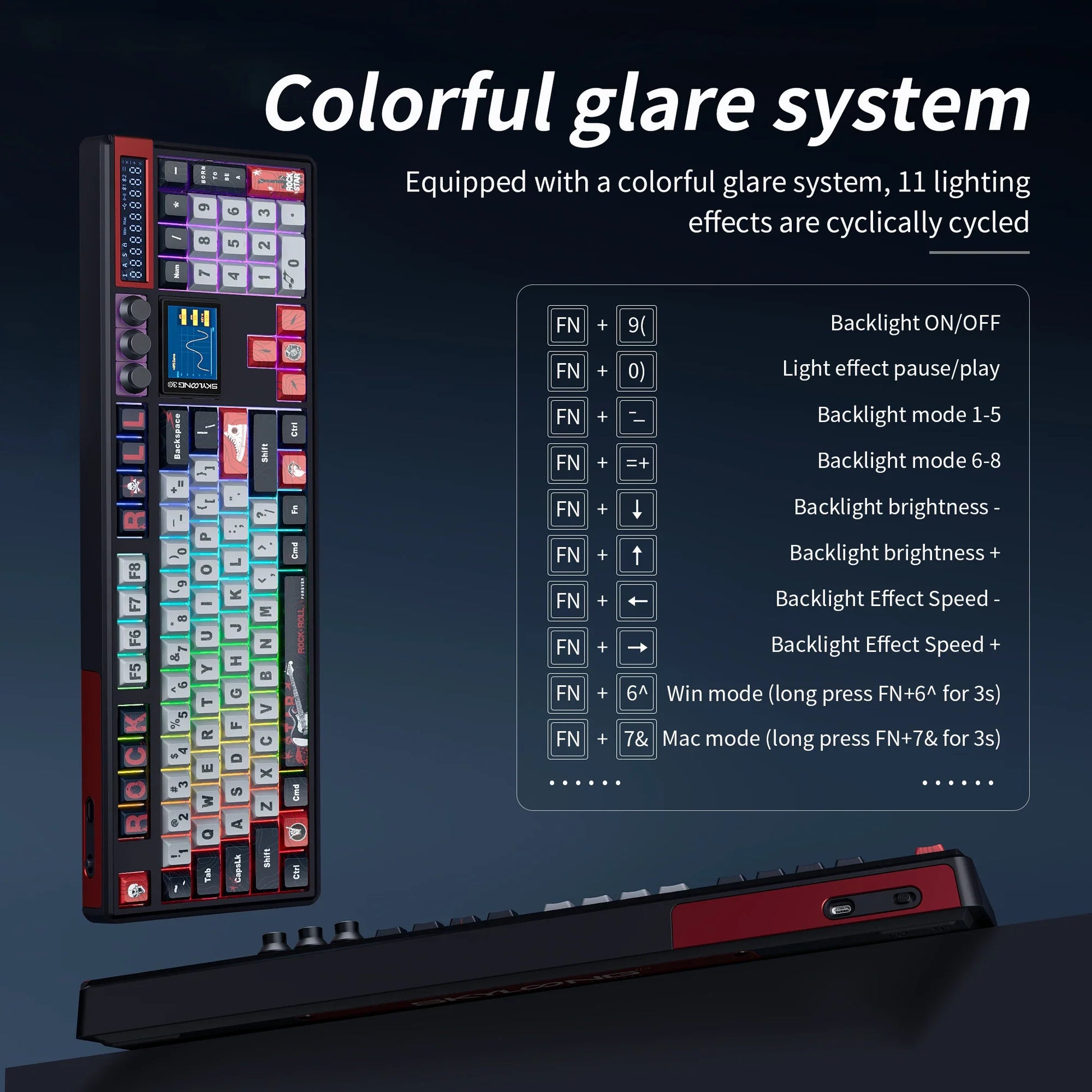 FLIPSTYLEZLLC Skyloong GK104 Pro wireless mechanical keyboard, 100% custom, hot-swappable switches on Tampa Home & Garden Store
