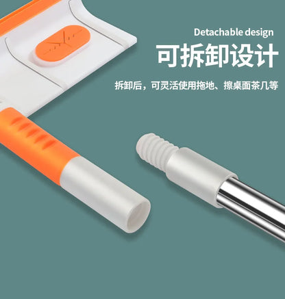 Telescopic window mop with microfiber squeegee and scraper, orange grip UpTrend Deals on Tampa Home & Garden Store