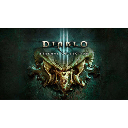 Nintendo Switch game Diablo III Eternal Collection teal demon skull emblem on Tampa Home & Garden Store
