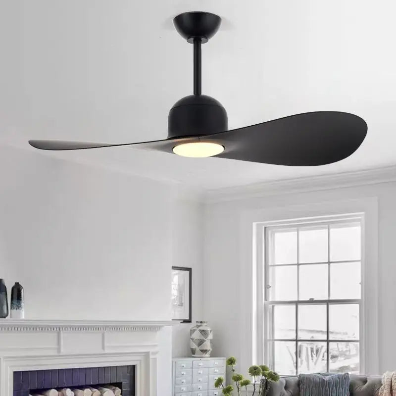 DecorBites Double Leaf Ceiling Fan Light in black with silent operation and adjustable speed on Tampa Home & Garden Store